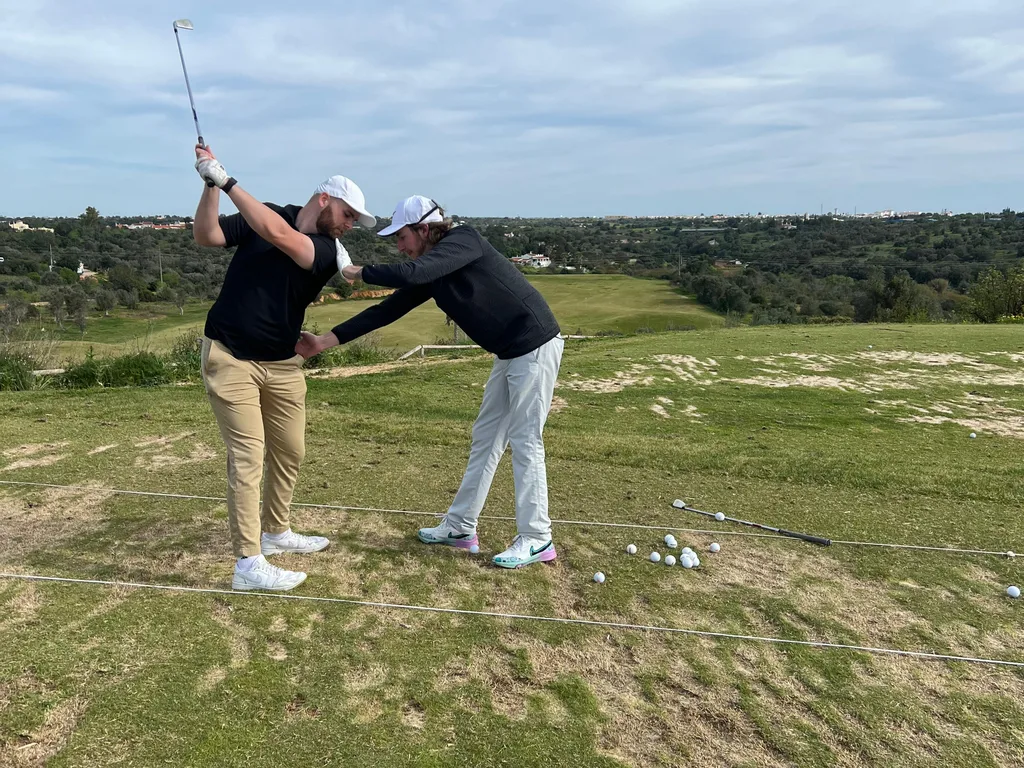 Golf coaching in the swing studio at Country Golf
